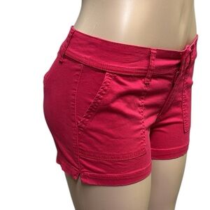 Arizona Cotton Twill Dark Pink 2 Pocket Faux Back Pocket Shorts Juniors 5